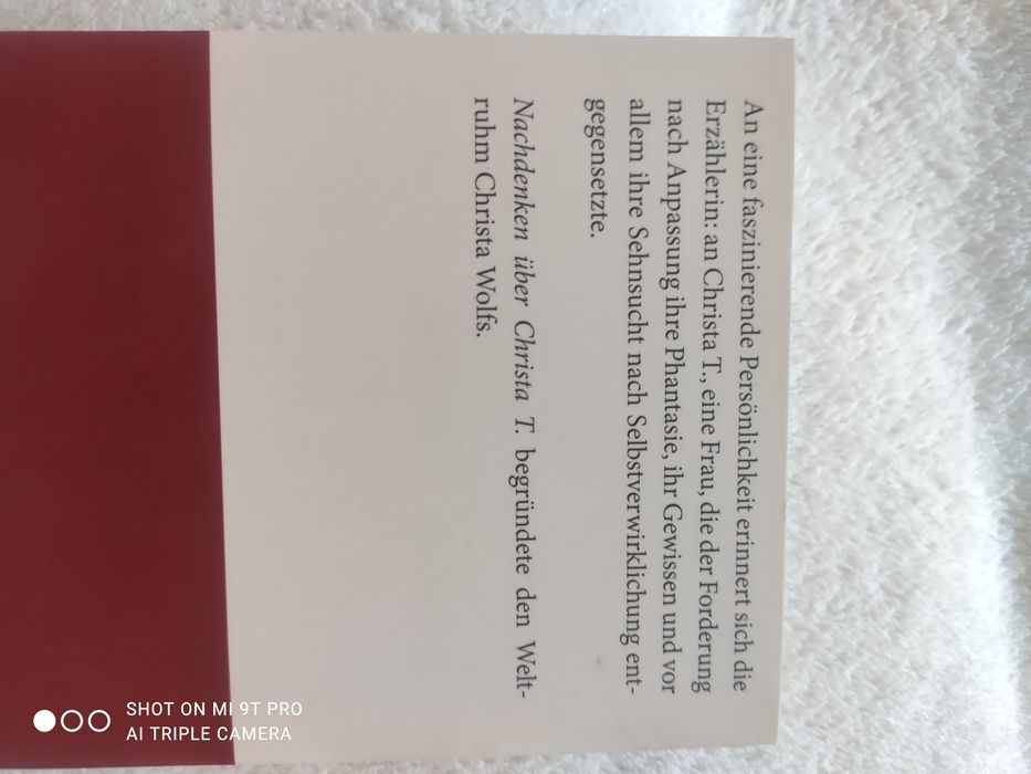 Christa Wolf Nachdenken über Christa T