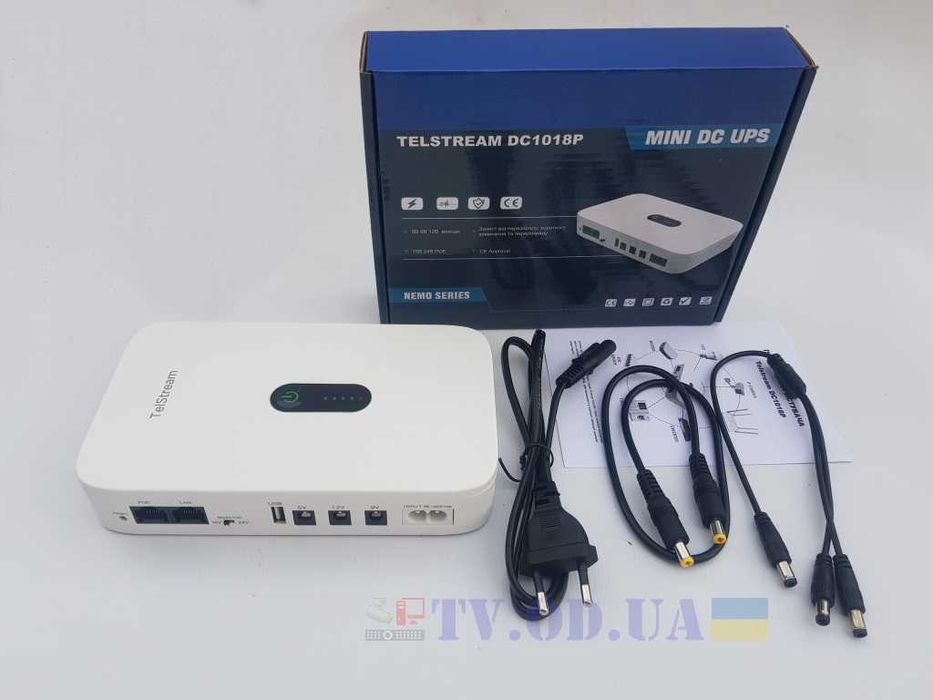 Безперебійник для роутера Telstream DC1018P 10400mAh 18W ДБЖ УПС ИБП