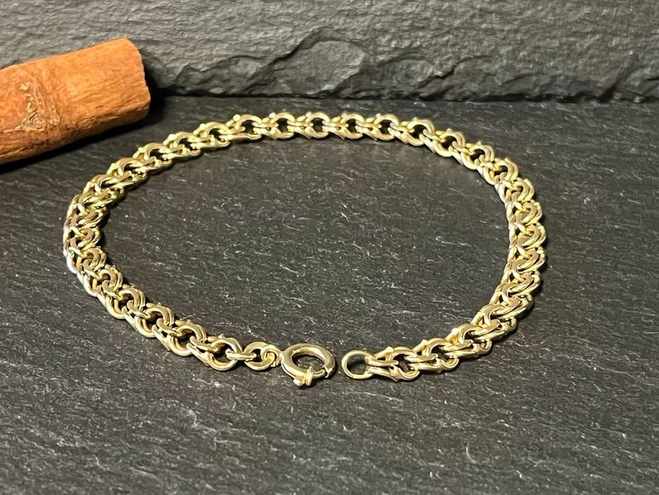 Bransoletka żółte złoto próby 585 (14 kt) 7,9 g,19 cm