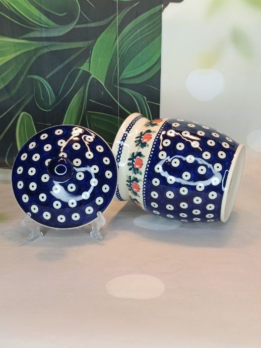 Pojemnik na sypkie ceramiczny duży 1litr ceramika Bolesławiec