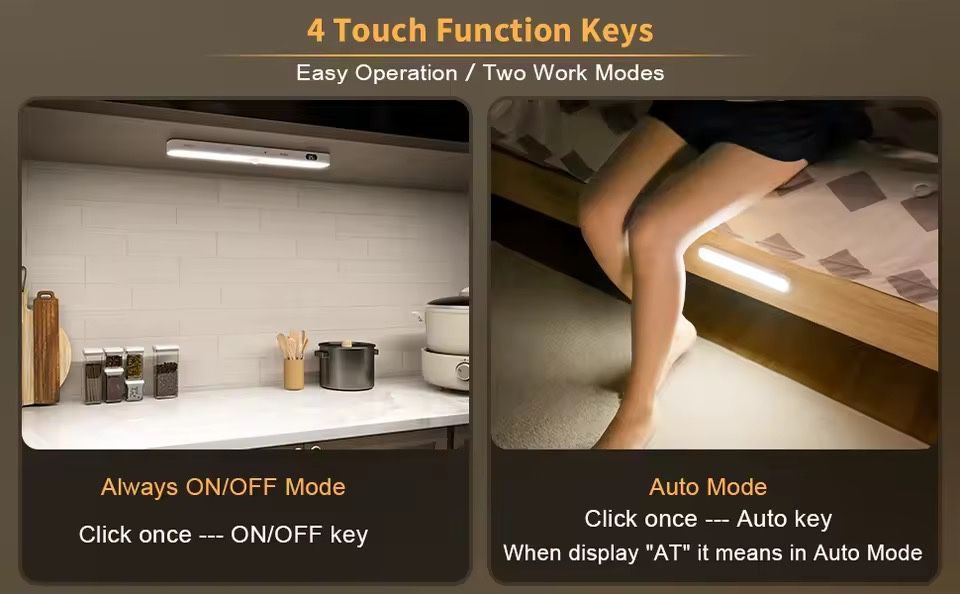 Led сенсорна лампа з акумулятором на магніті з датчиком руху