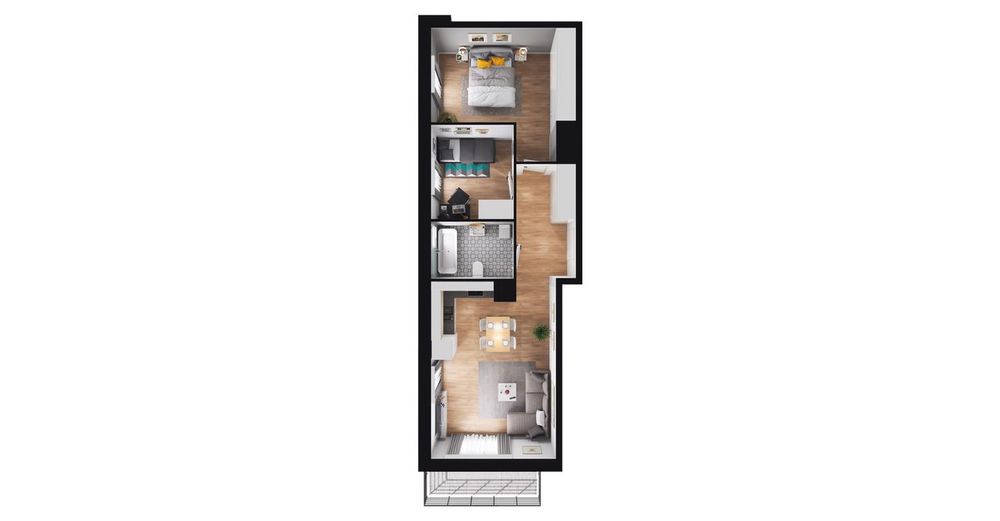 3-pokojowe mieszkanie 52m2 + balkon Bez Prowizji