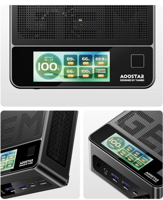 GEM12 + PRO Ryzen 7 PRO 8845HS Mini PC міні пк. ОЗУ 32gb. SSD 2tb