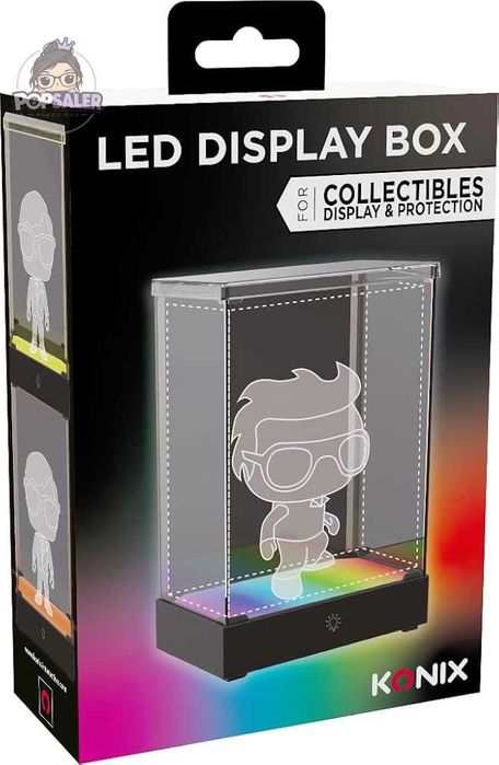 Vitrina LED KONIX - Figuras POP 9x9x14cm LED RGB - NOVO