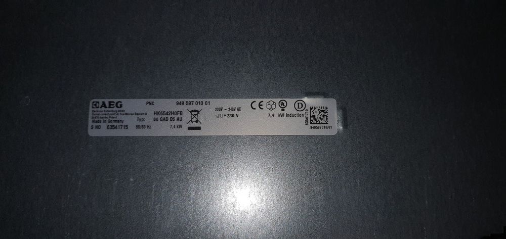 Placa AEG indução com pouco uso