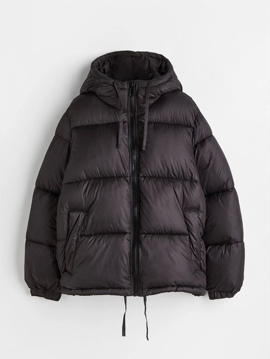 Зимовий пуховик чорний h&m