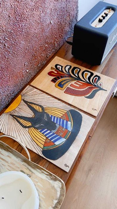 Quadros em Pirogravura Artística em Madeira (A4) – Desenhos Personalizados