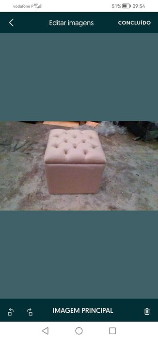 puffs com capitone novos