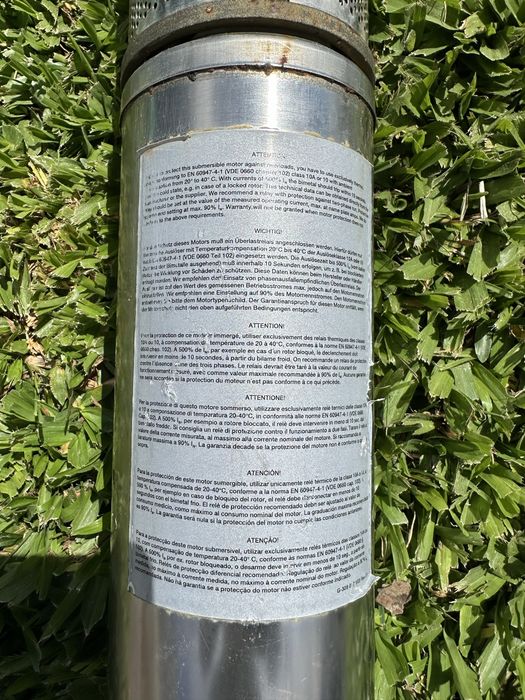 Bomba de Furo / Poço trifasica 3cv + quadro eletrico