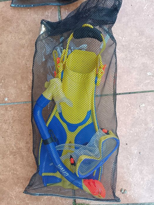 płetwy , maska , rurka