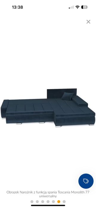 Narożnik z funkcja spania