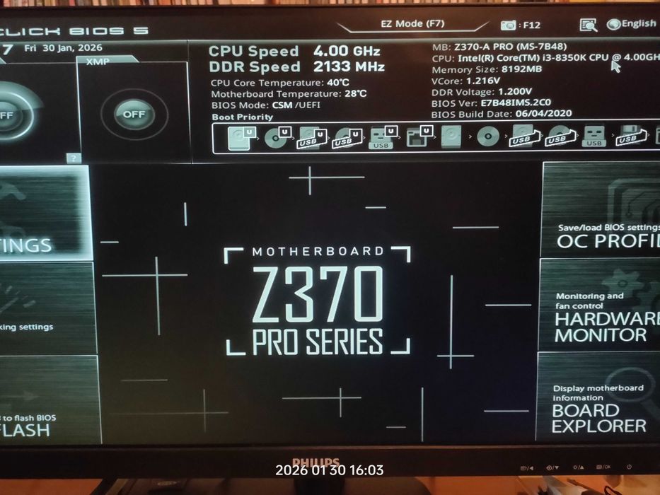 MSI Z370a-pro + Intel I3 8350K + SilentiumPC Spartan 3 LT HE1012