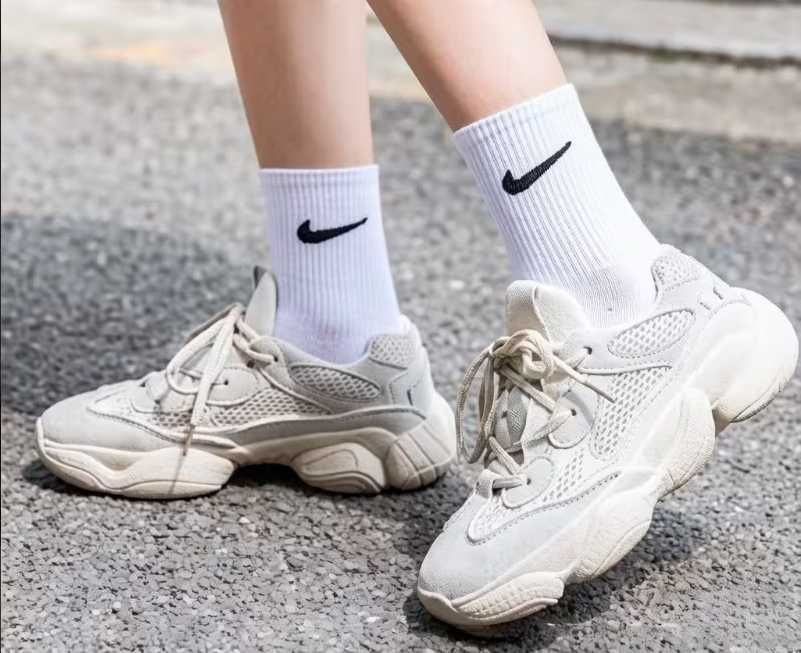 носки найк 10пар-300грн шкарпетки nike чоловічі жіночі високі білі однотонні рубчик теніска спортивні