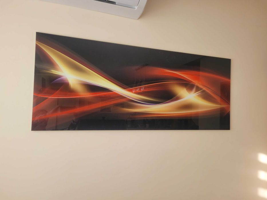 Szklany  obraz glasspik 125 cmx 50 cm abstrakcja