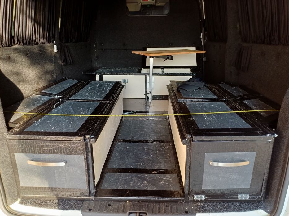 Movel camper van, arrumação camper van, módulo camper van