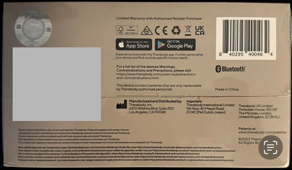 SmartGoggles Therabody- óculos de recuperação- novos, 3 anos garantia