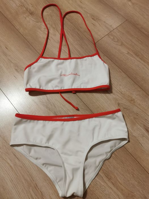 Strój kąpielowy kostium dwuczęściowy top majtki Reebok 40 L biały