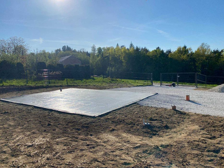 Płyty fundamentowe/Wymiana gruntu/Roboty ziemne