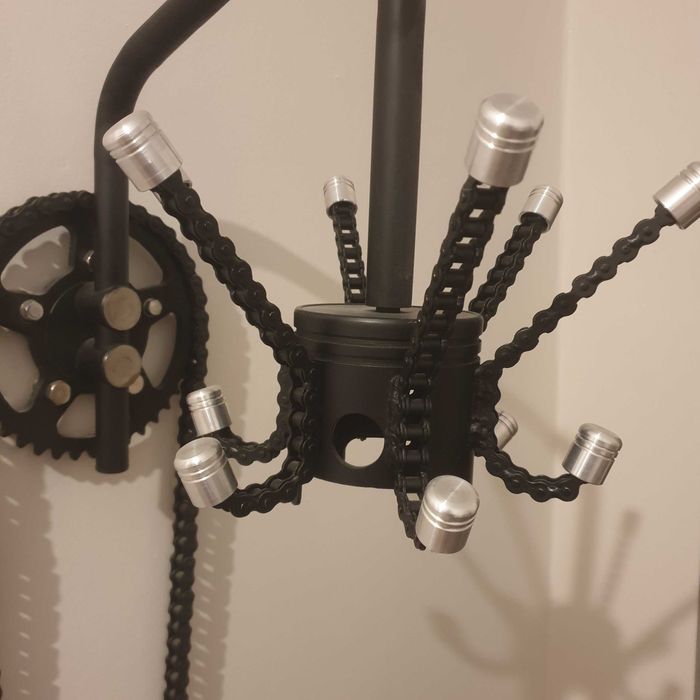 wieszak na ubrania kurtki łańcuch zębatka