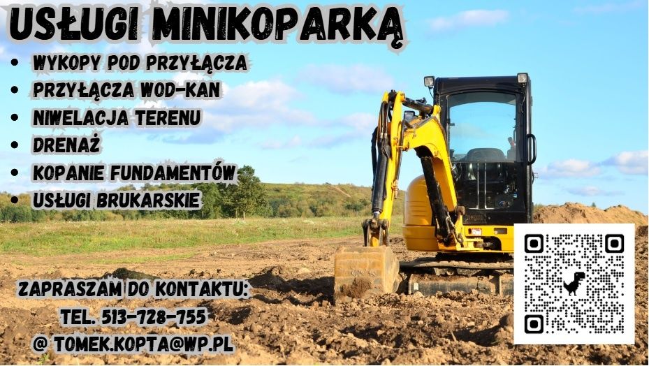 Usługi minikoparką minikoparka