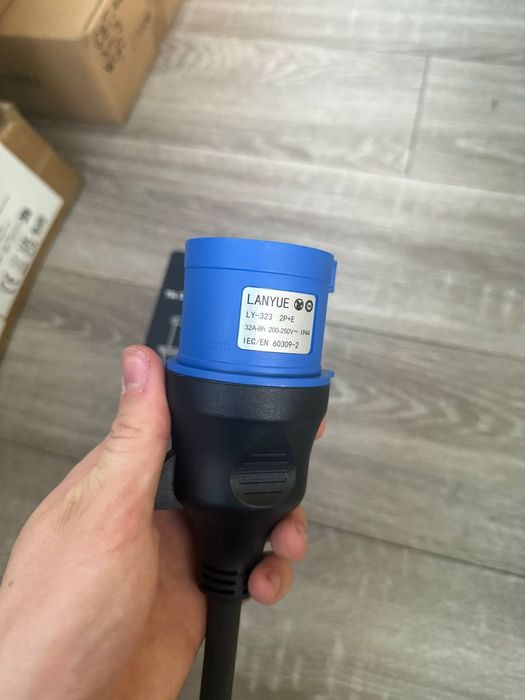 АКЦІЙНА ЦІНА‼️Хвіст адаптер 32А Синій Тесла GEN 2 adapter Tesla 16a перехідник оригінальна Тесла зарядка GEN 2/3 Америка