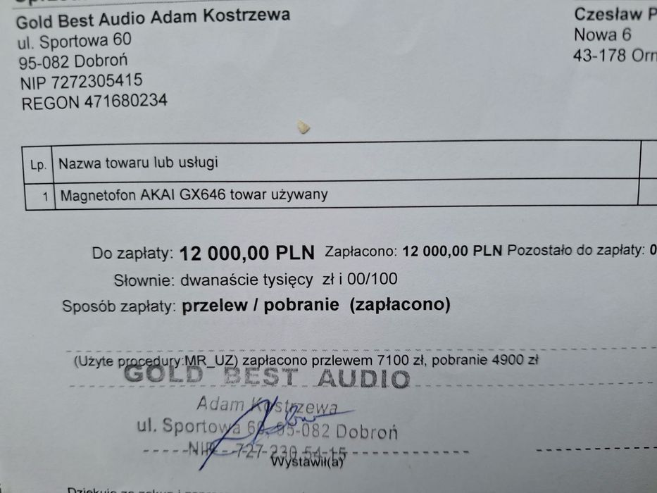 Magnetofon szpulowy akai gx 646 - srebrny lub czarny