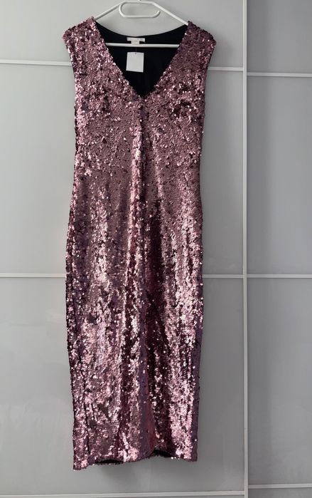 Sukienka z cekinami H&M, 38’