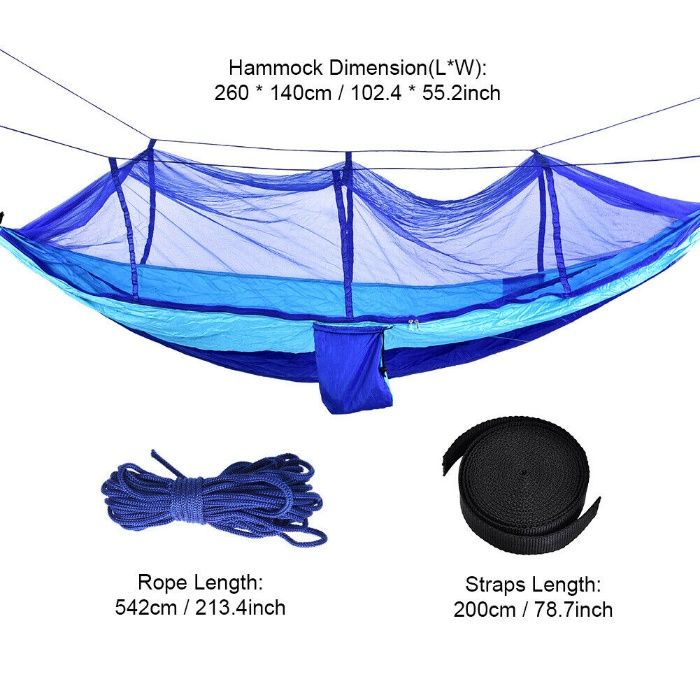 Rede de Descanso XXL c/ Rede Mosquiteira campismo