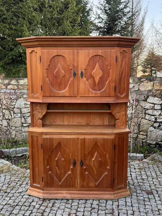 Witryna kredens komoda z nadstawką biblioteczka lite drewno sosnowe