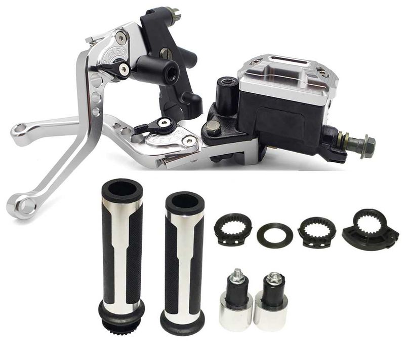 Pompa hamulcowa + Kamki sprzęgła i hamulca + Manetki + Ciężarki