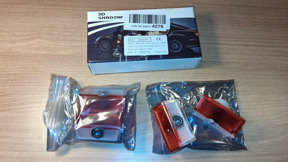 Projektory LED Do Drzwi 3D Logo – 2 Sztuki Shadow Light