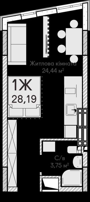 Продам студію в жк Бізнес-класу! Центр міста! Без комісії!