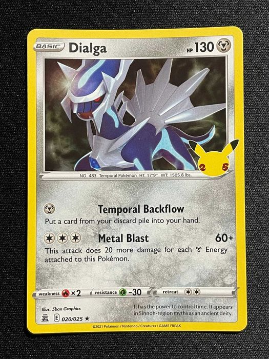 Carta Pokemon Celebration 25th Anniversary Dialga 20/25