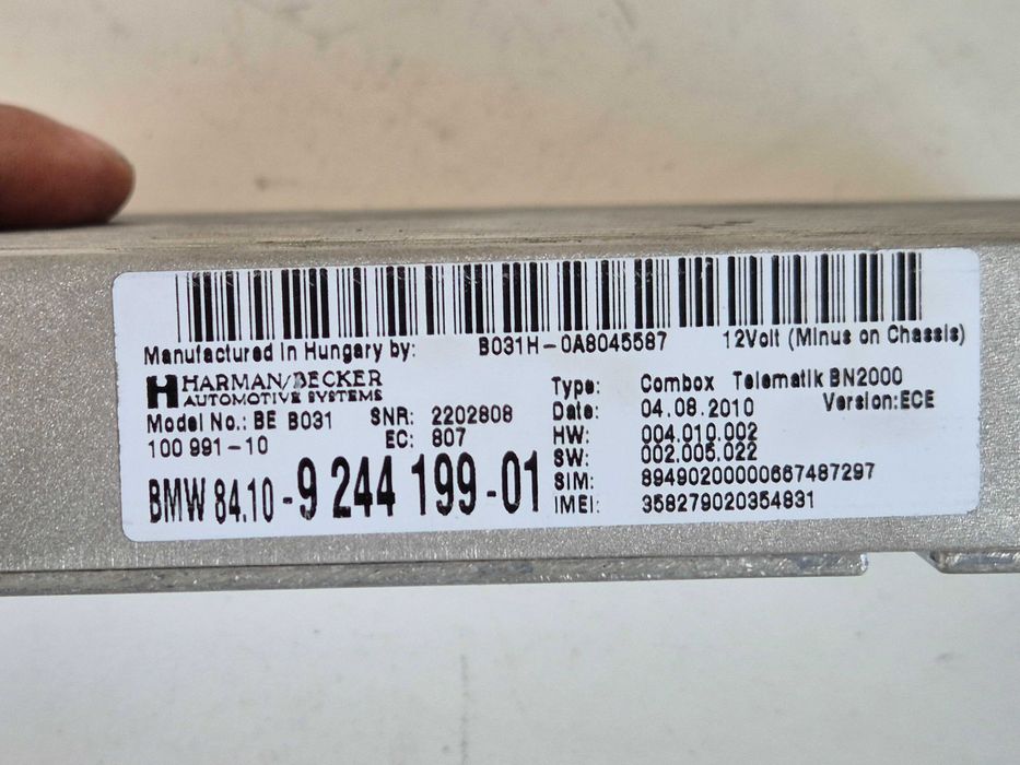 Moduł bluetooth combox BMW E87 E90 E84 E70 E71 Z4
