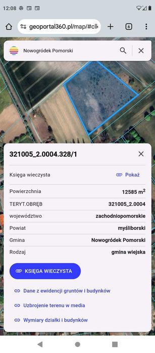 Działka rolna 1.2ha