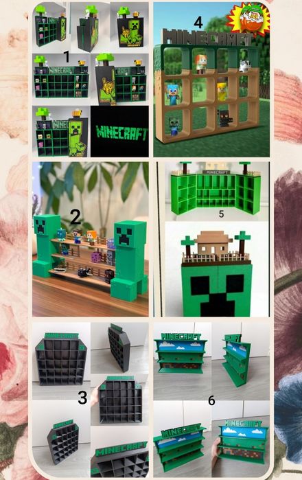 Стенд Майнкрафт підставка поличка Minecraft