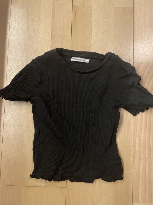 Koszulka Pull&Bear 36 czarna z elastanem