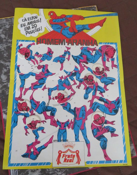 Caderneta de CARICAS (interiores) Homem ARANHA/Fruto Real