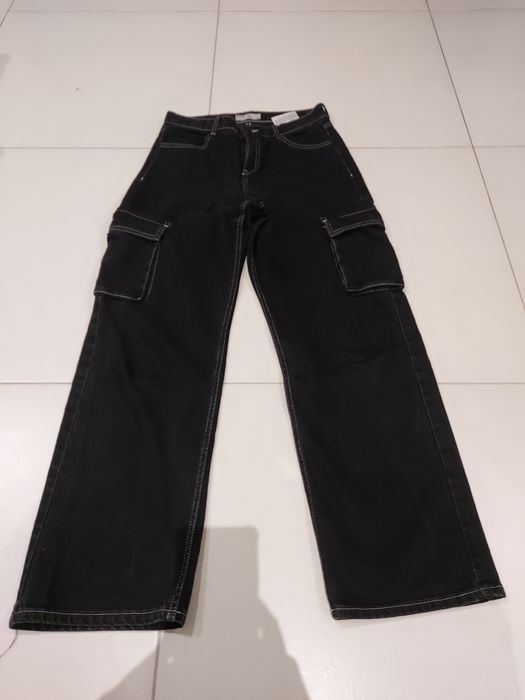 Spodnie cargo 38 bershka damskie