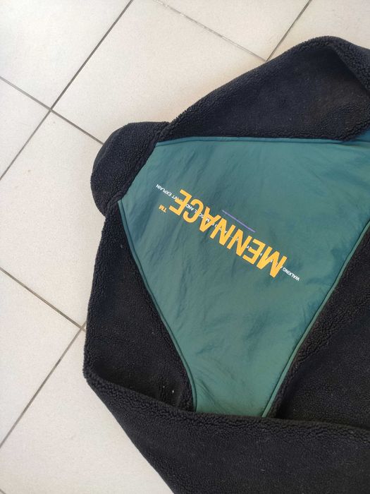 Kurtka polarowa sherpa jesienna czarna skate r. M