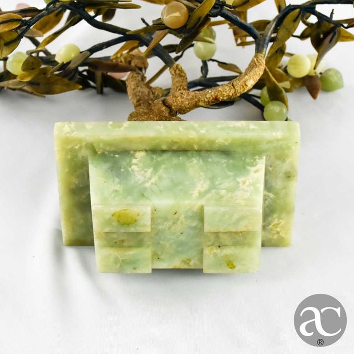 Árvore bonsai, China, feito em pedra, quartzo e jade n3