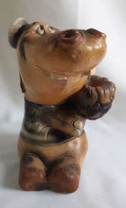 Винтажная статуэтка керамика Веселый Бегемот морячок 50-е годы