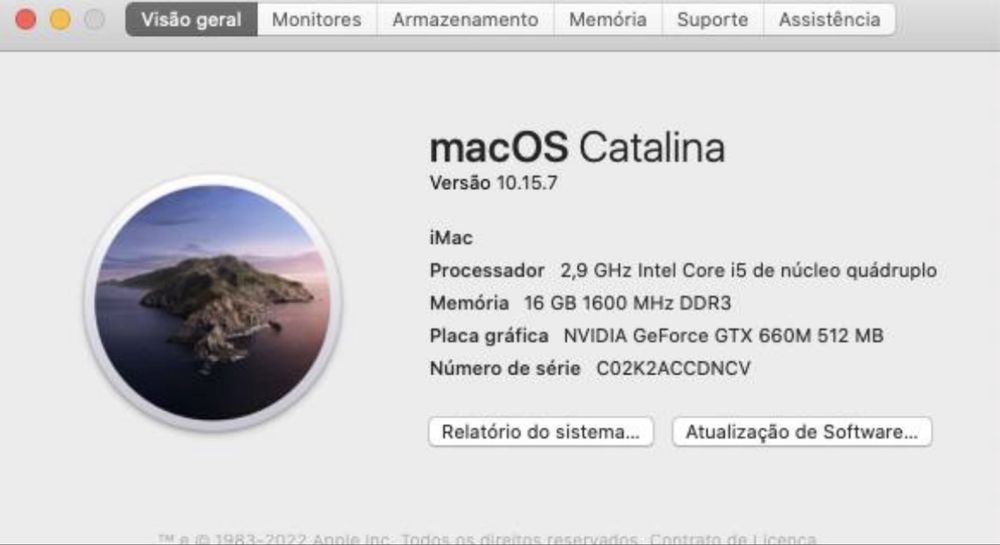 Imac 27” 2012 | 16 GB RAM | SSD 250 GB
