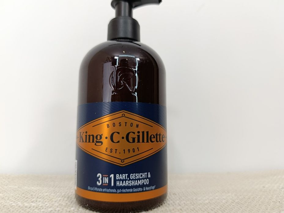 King C. Gillette 3w1 – szampon do brody, twarzy i włosów 350 ml – nowy
