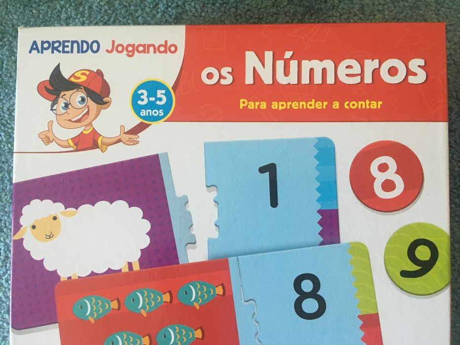 Jogo aprendizagem Os números idade 3-5 anos Bilingue (PT-ENG) como nov