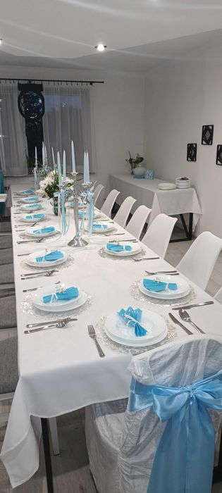 Wynajem krzeseł, stołów, obrusów i zastawy stołowej, ścianki balonowe