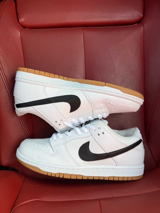 (БЕЗ ПЕРЕДОПЛАТИ) Nike SB Dunk Low White Gum найк данк білі шкіряні