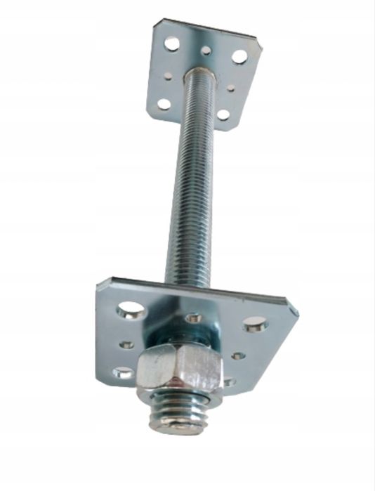 Podstawa słupa kotwa regulowana 80x80x250x0,4mm oc przyspawana nakrętk