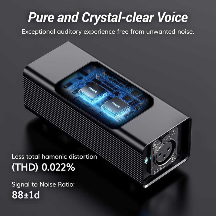 Przedwzmacniacz mikrofonowy TONOR TA20, XLR do mikrofonu dynamicznego