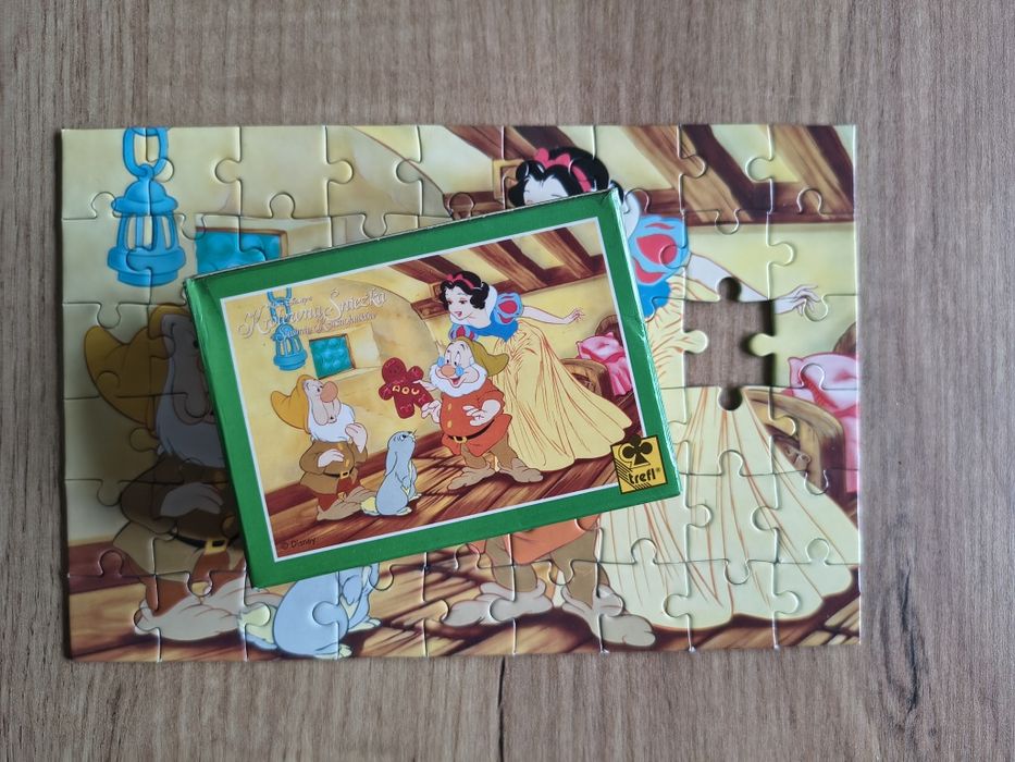 Mini Puzzle Trefl 54, Disney, Królewna Śnieżka, lata 90-te